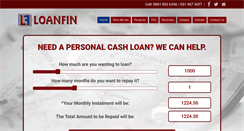 Desktop Screenshot of loanfin.co.za